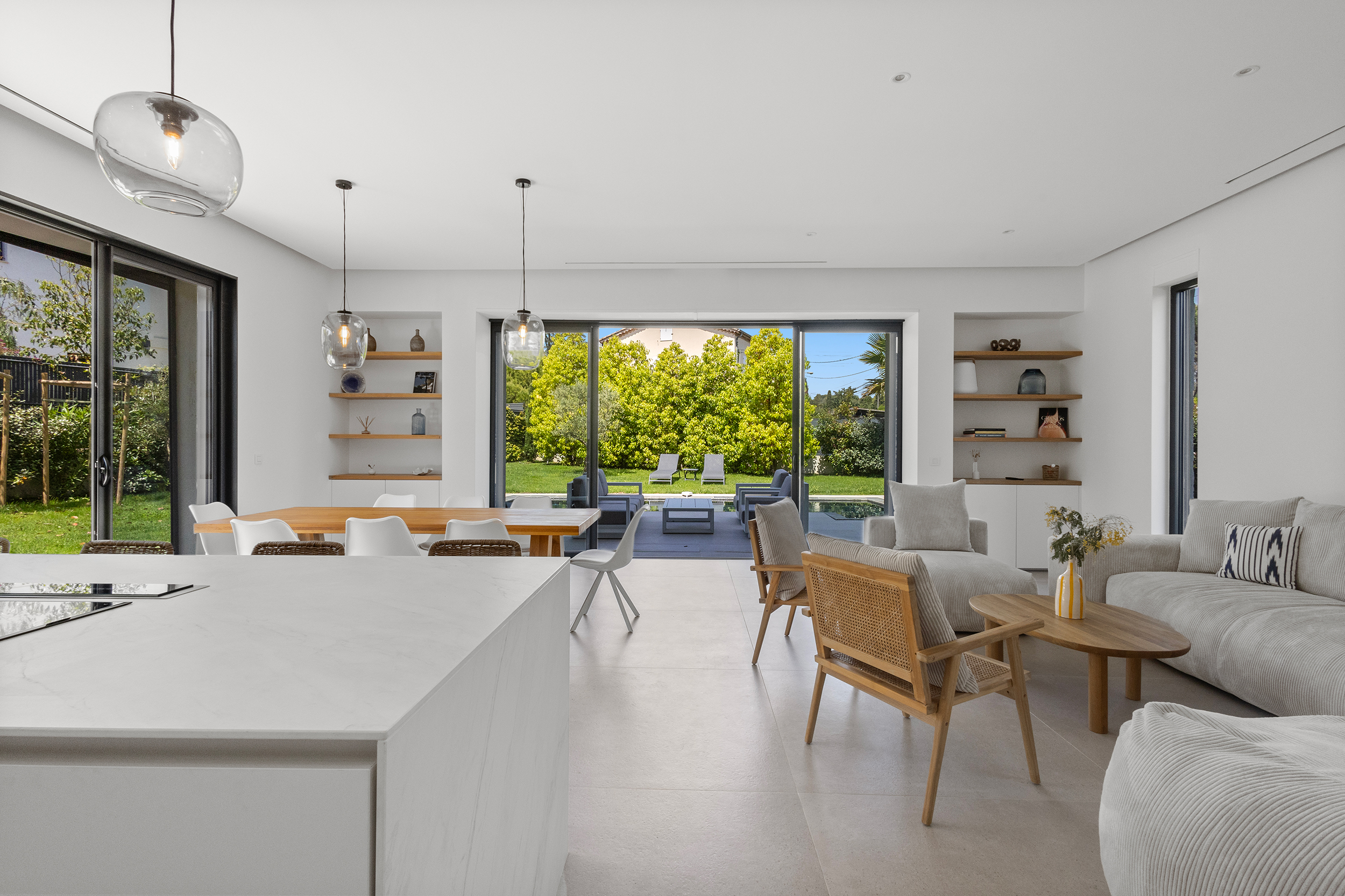 Villa les Camphriers Mougins - Séjour lumineux