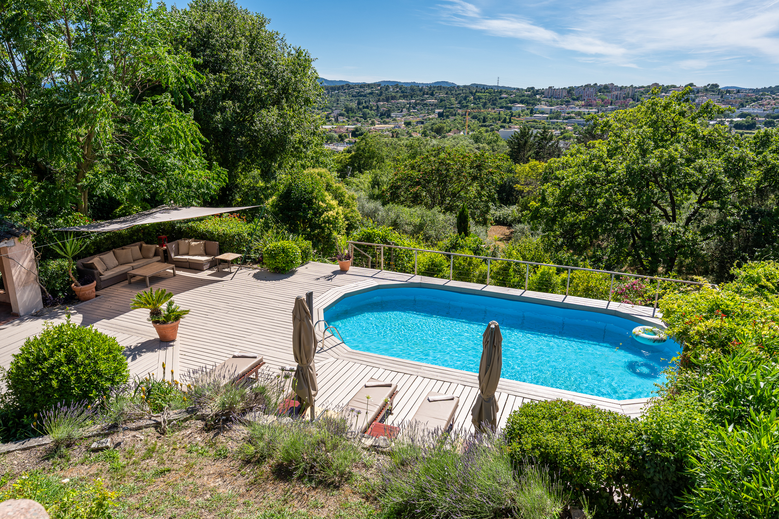Villa la Rose de Pierre - Piscine avec vue panoramique