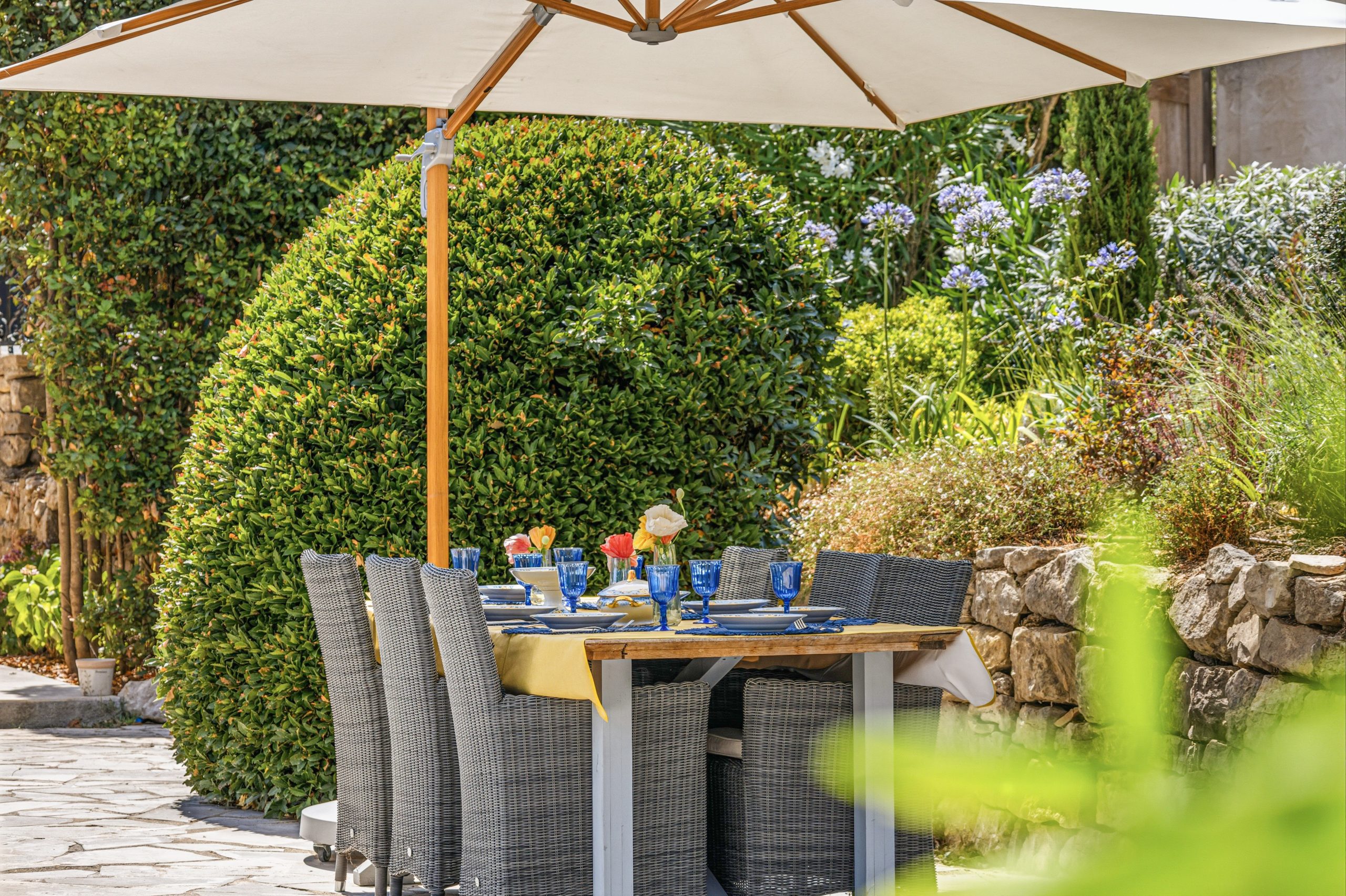 Outdoor dining area