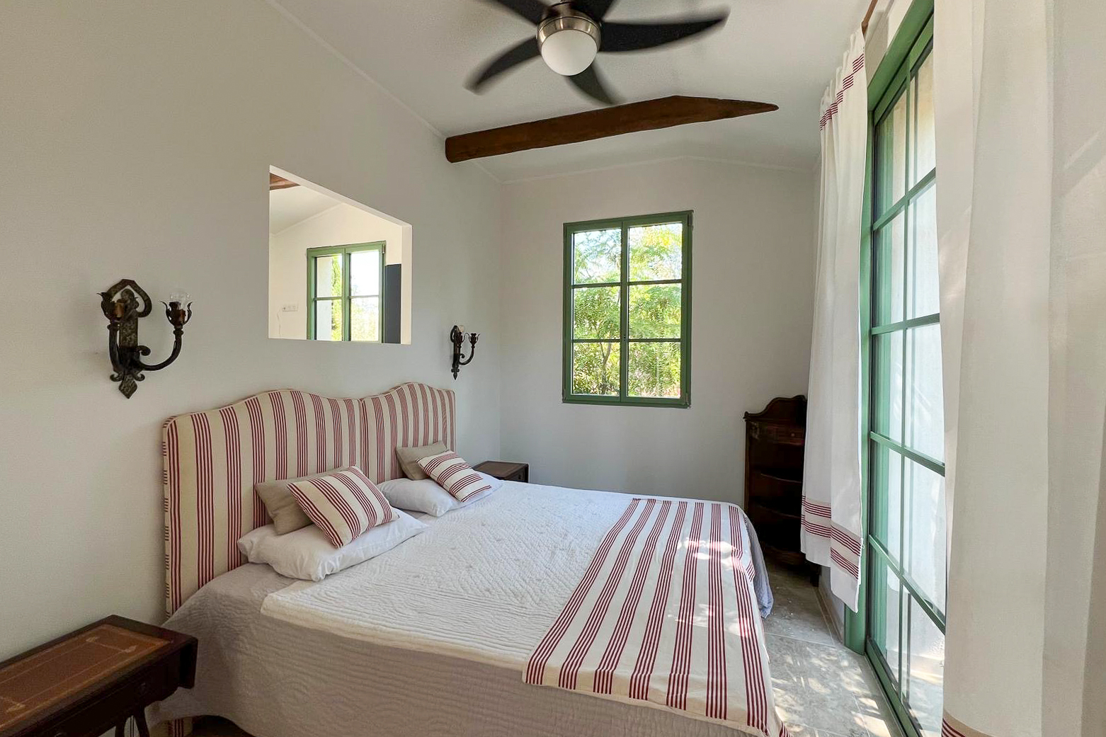 Bedroom in the pool house