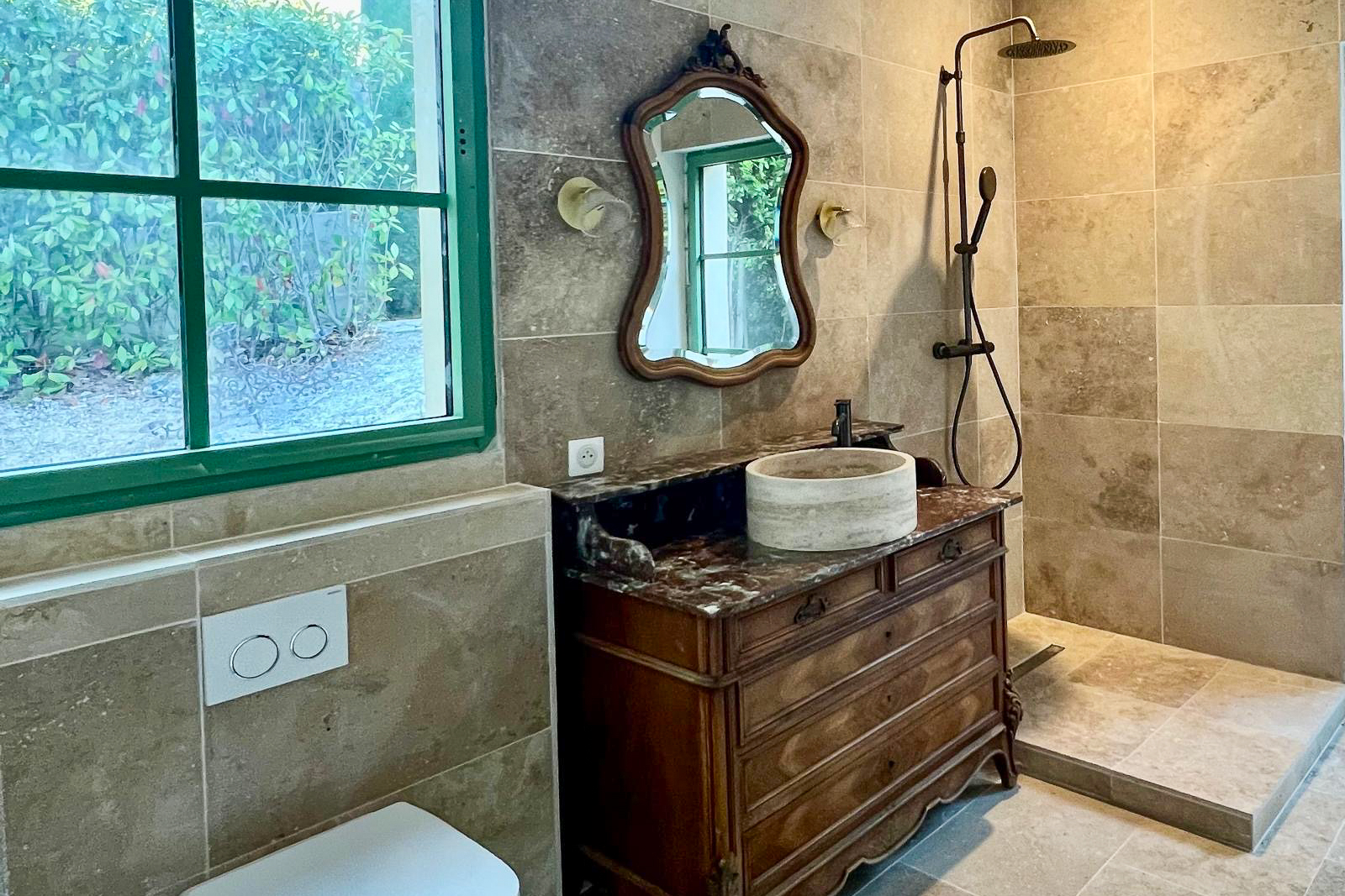 Shower room in the pool house