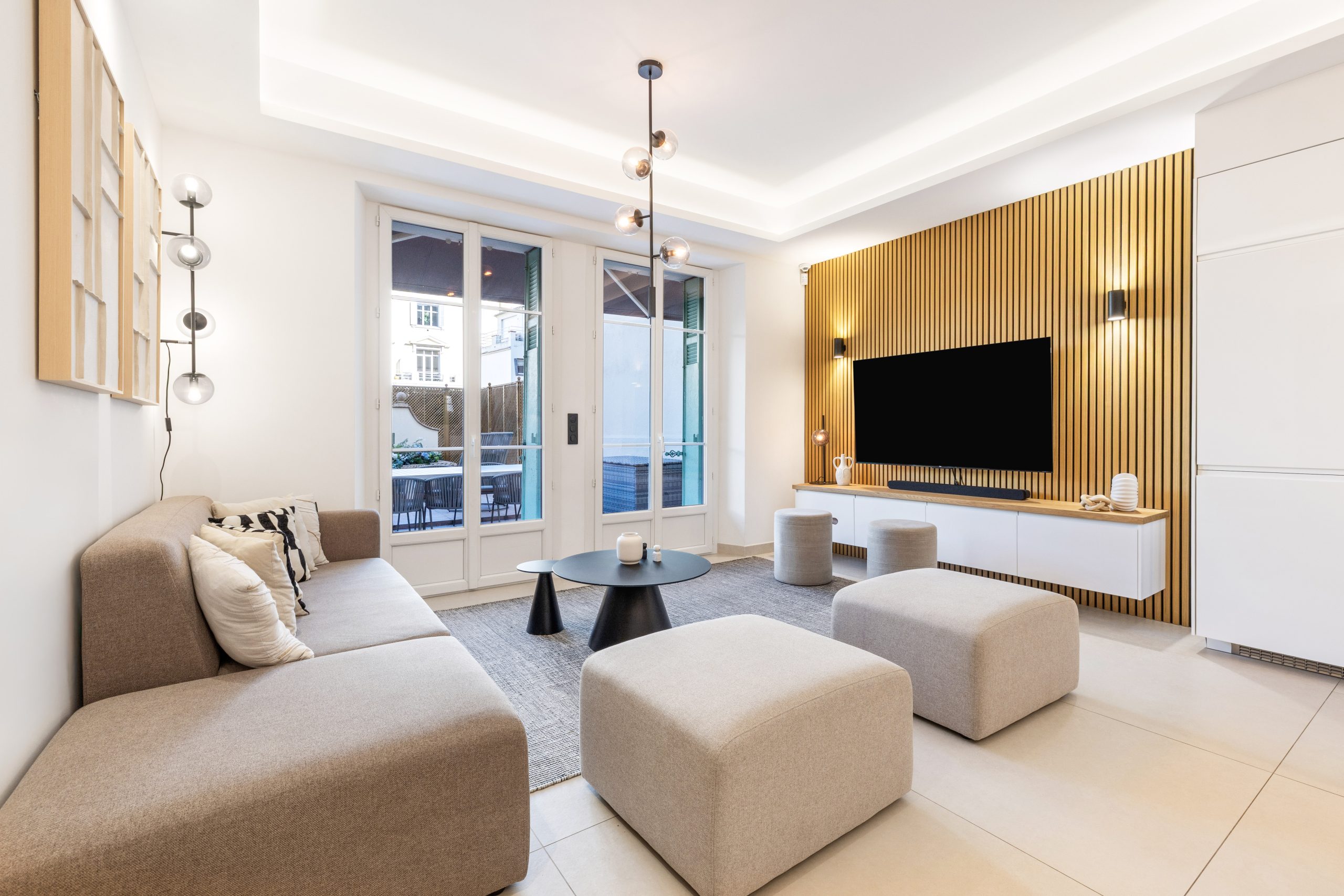 Appartement Jean - Salon ouvert sur la terrasse